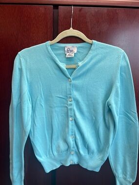 Lilly Pulitzer Aqua Blue Button-Front Cardigan